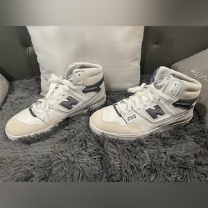 New Balance 650 White and Gray High-Tops
